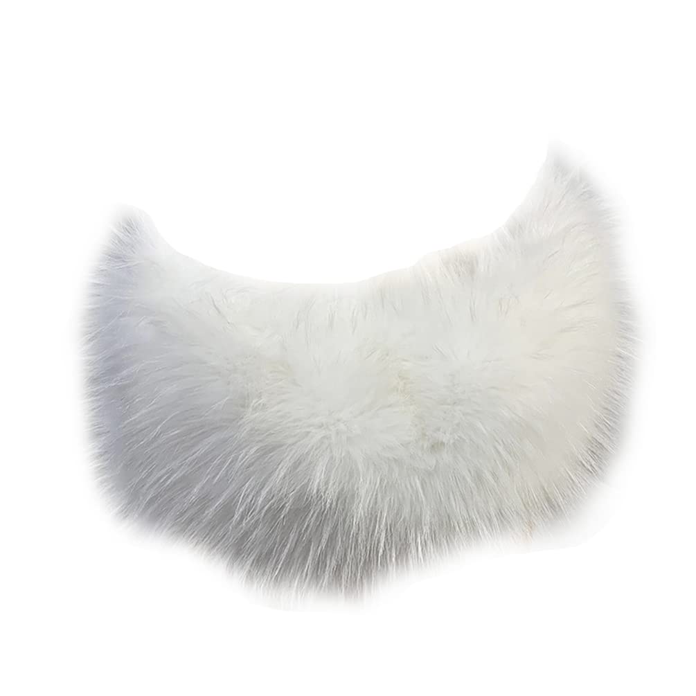 PengGengA Women Faux Fur Shawl Plain Pullover Bridal Cape Soft Warm Sleeveless Wedding Shrug Wraps (White, One Size)