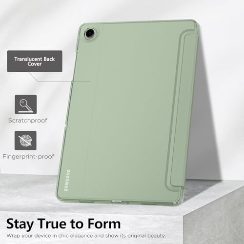 Image of MoKo for Samsung Galaxy Tab A11 Plus / A11+ Case 11 Inch 2026, Galaxy Tab A9 Plus / A9+ Case 11 Inch 2024, Slim Stand Hard PC Translucent Back Shell Smart Cover, Auto Wake /Sleep, Sage Green