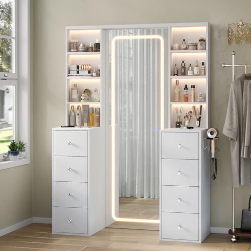 Yanosaku Full-Length Mirror Vanity