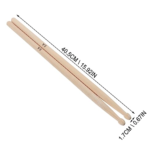 Baquetas para percusión madera maple tamaño 5A beige miniatura 2