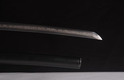 Miniatura 6 de Lyuesword Espada katana forjada a mano tradicional real Choji Hamon arcilla templada T10 hoja de acero afilada