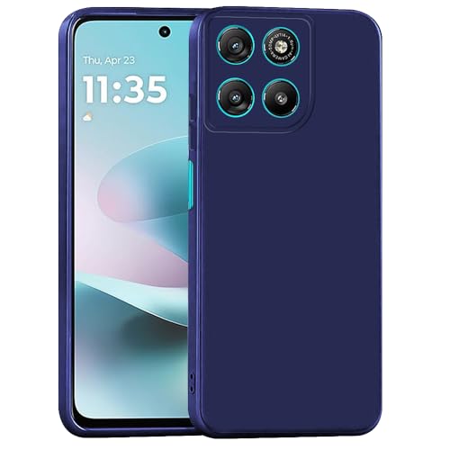 Image of Back Cover for Motorola Moto G67 Power 5G / G57 Power 5G | Full Camera Protection | Premium Liquid Silicon Case | Flexible Bumper Case for Motorola Moto G67 Power 5G / G57 Power 5G (Dark Blue)