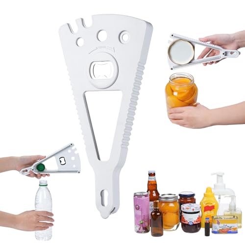 Jar Opener Bottle Opener Can Opener Essential Oil Bottle Opener for Weak hands, Seniors with arthritis and anyone with low strength,7 in 1 Multifunctional magnetic design ergonomic.