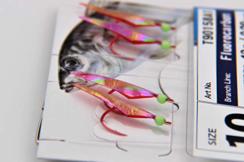 Hayabusa Chesapeake Sabiki Rig Anzuelo Juego de 2 Garruchas Tamaño 10 miniatura 2