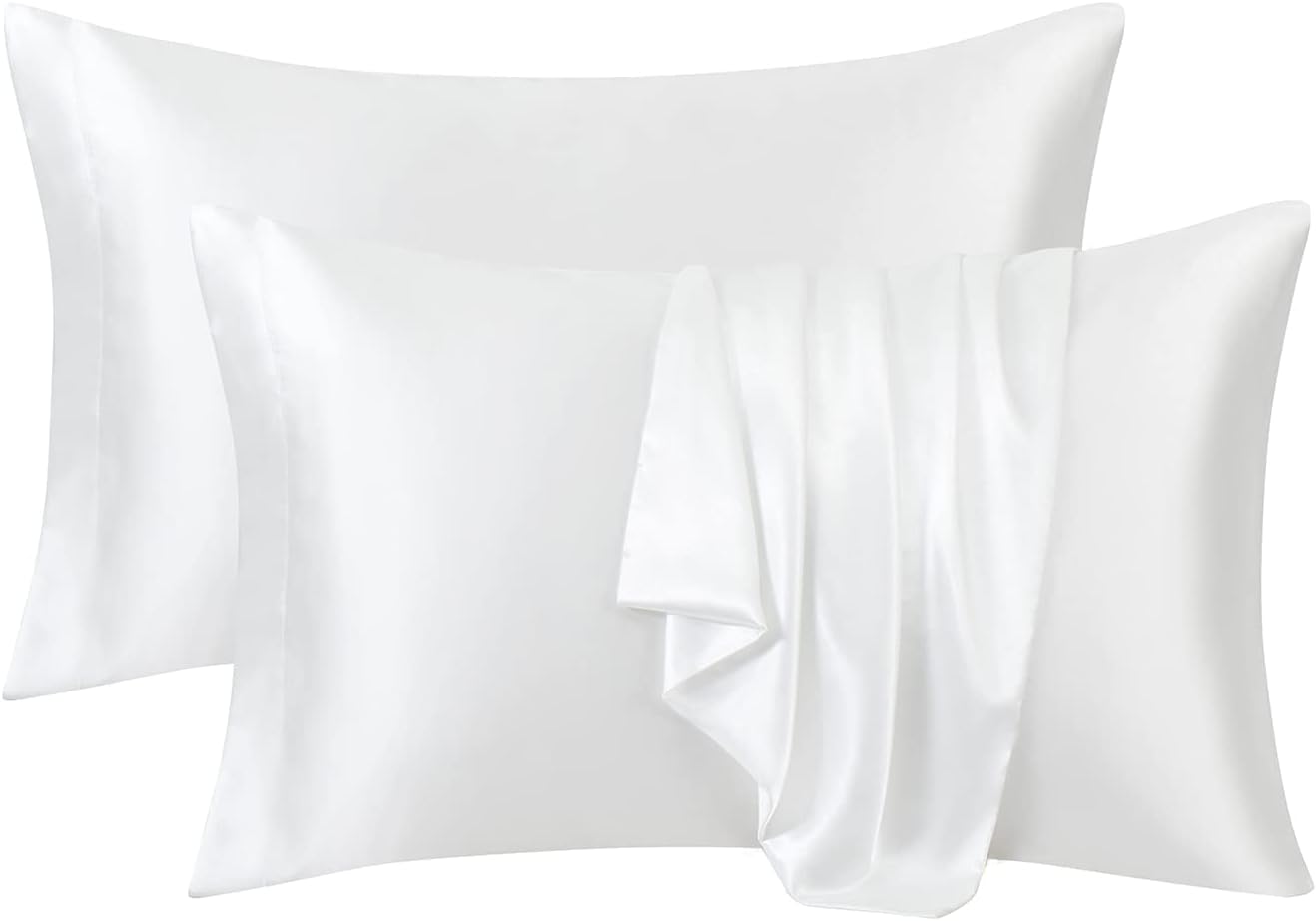  Fronhas de cetim Queen conjunto de 2