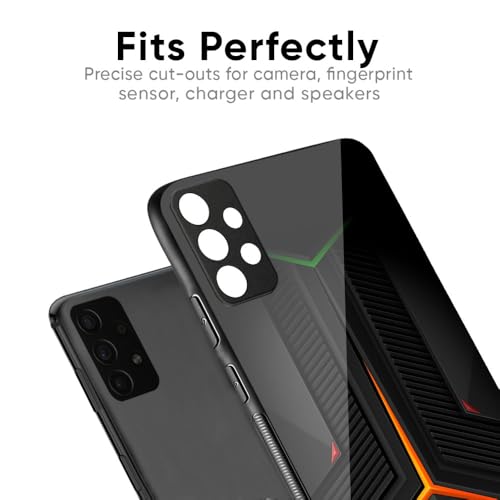 Image of Printed Tempered Glass Back Case Cover Compatible with iQOO Neo 10 5G - Modern Ultra Chevron Real Real Glass case