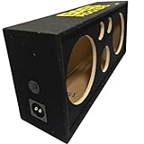 Bass Rockers Outdoor Stereo Midrange Chuchero Speaker Box - Best with Woofer, Horn - Enclosure Box w/Spring Terminal (Carpet Finish) - 12 Inch Sub Box