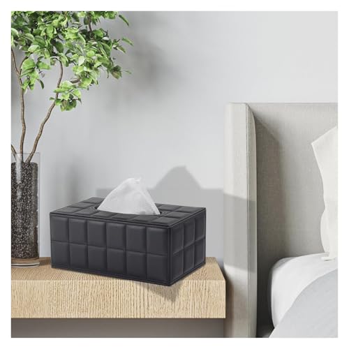 Boîte à mouchoirs en PU blanche distributeur rectangulaire pour décoration - 8