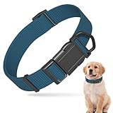 PawHuggies Blue Dog Collar for Small Dogs, Breathable, Anti-Odor & Soft, Comfortable for Sensitive Skin Puppies, 90% Bamboo Rayon, Adjustable Quick-Release Buckle Pet Collar for Chihuahuas Frenchie