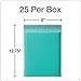 Quality Park Bubble Mailers, 8.25 x 11 Shipping Envelopes, Water Resistant Teal Poly Padded Envelopes, Redi-Strip Peel Off Closure, 25 Per Box (QUA85860)