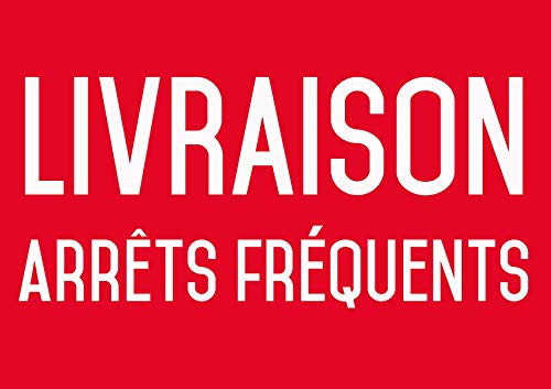 Autocollant vinyl - Livraison Arrêts fréquents - L.210 x H.297mm