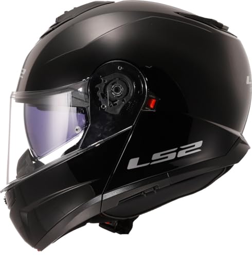 Casco moto modular LS2 Strobe II con mentonera abatible y acabado Gloss Black L 5