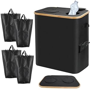 Poubelle de Recyclage 140L avec Couvercle Giovara