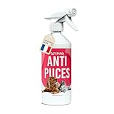 Petsly® Spray Anti Puces Chat & Chien  500ml  Non Tachant   Traitement Anti Puces, Tiques, Acariens pour la Maison, Meubles & Textiles   Spray Anti Puce Maison à l'huile de Citronnelle & Géraniol