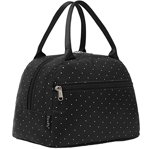 FlowFly Insulated Lunch Cooler Bag - Tote Bag Organizer for Women/Men, Dot