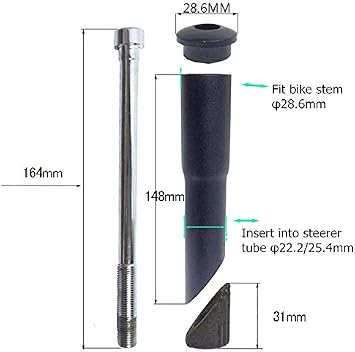 UPANBIKE Road Mountain Bike Bicycle Stem Riser Adapter 1 1/8 22.2mm 25.4mm*150mm