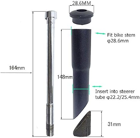 UPANBIKE Road Mountain Bike Bicycle Stem Riser Adapter 1 1/8 22.2mm 25.4mm*150mm