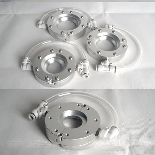 360-Grad-Aluminium-Ring-Luftmesser-Gebläse, geteiltes Design, Doppeleinlässe, Hochdruckkühlung und Trocknung für Rohre, Kabel, Schläuche, industrieller Kompressor kompatibel