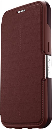 Otterbox Strada Series Leather Wallet Case For Samsung Galaxy S6 - Retail Packaging - Chic Revival (Warm Black/Maroon Leather) #TOP2