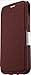 OTTERBOX Strada Series Leather Wallet Case for Samsung Galaxy S6 - Retail Packaging - Chic Revival (Warm Black/Maroon Leather)