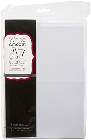 150 Blank Greeting Cards & Envelopes 5x7 A7 White ( Package may vary )