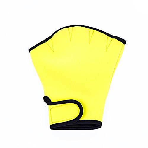 ajzdnzvr 1 par de luvas de natação com alça de pulso, luvas de natação em teia ótimas para natação r