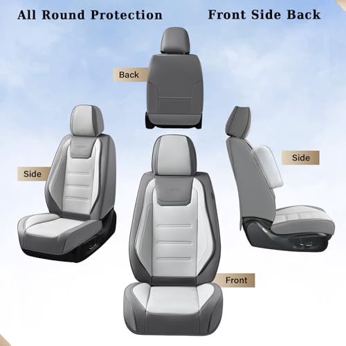 Image of Coverado Car Seat Covers, Front Covers for Cars, Car Seat Cover Front Seats, Automotive Seat Cover, Waterproof, Leather Car Seat Cushion, Universal Interior Covers Seat Protectors for Most Cars