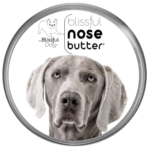 Image of The Blissful Dog Weimaraner Nose Butter for Dry, Cracked Skin, Lick-Safe Dog Nose Balm with Moisturizing Shea Butter, Almond, Olive, and Essential Oils, Pet Supplies, Uncented, 1 oz.