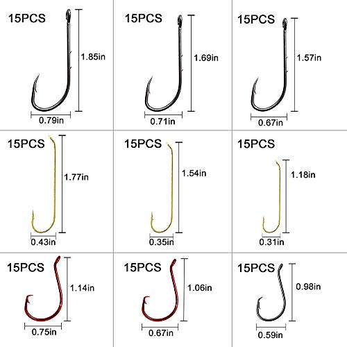 Angelhaken-Set-161Stk-Angelset-mit-Circle-Hook-Angelgewichte-Schwimmer-Offset-Haken-Angelbox-Angel-Zubehoer-Set