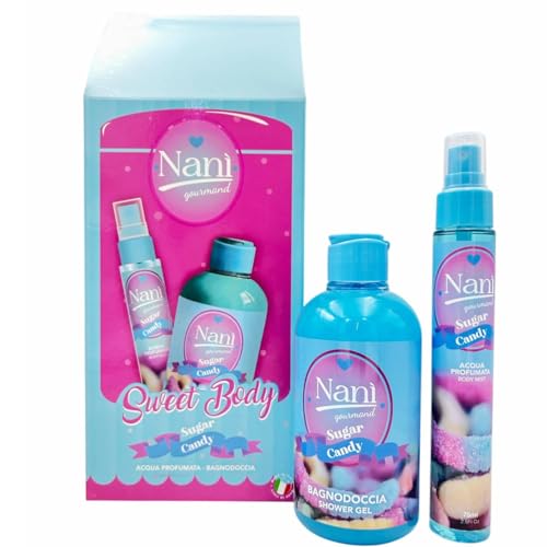 Suarez Nani Gourmand Set Regalo Donna Sweet Body Sugar Candy Acqua Profumata 75 Ml E Bagnodoccia 300 Ml
