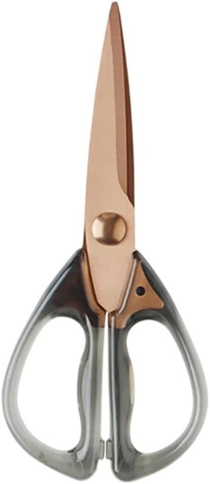 Kitchen scissors household scissors transparent acrylic multi-function strong chicken bone scissors(Grey)
