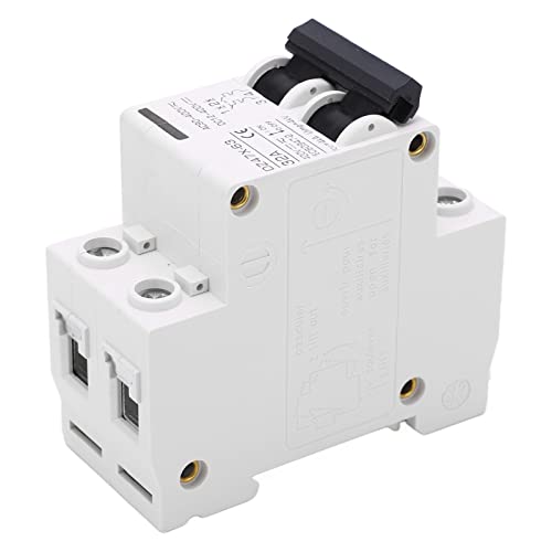 Disjoncteur de Circuit Domestique, 2P Miniature DIN Mount de Rail Déconnecter DZ47X 63 Breakers Switch pour le Système Solaire DC12‑400V AC90‑400V 32A DIS T PHOTOLOLTAIC
