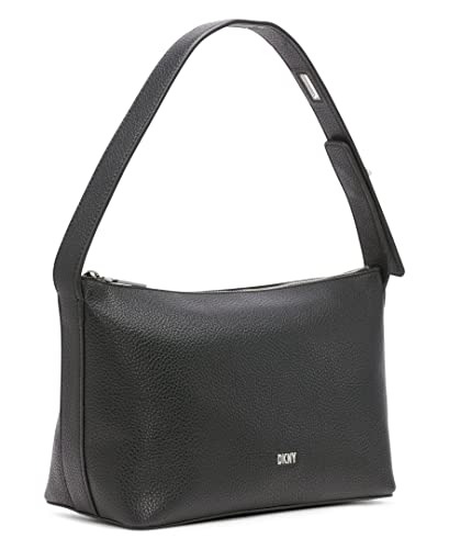 DKNY Tania Demi Shoulder Bag, Black/Silver2