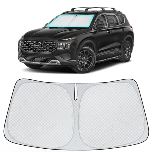 INSAUTO Windshield Sun Shade for 2019-2024 Hyundai Santa Fe Accessories, [Upgraded 7-Layer...