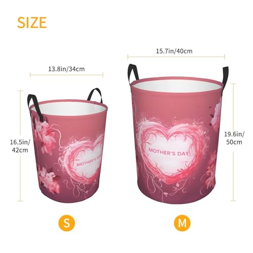 Panier à linge pliable et imperméable avec grand sac à linge rose