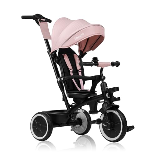 LIONELO Berry Multifunktionales Dreirad und Kinderwagen von 9 Monaten bis 5 Jahren bis zu 25 kg Große PU-Räder, Dreirad-Drehsitz 360° Montage ohne Werkzeug