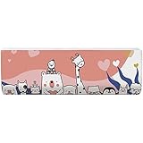 Tglptc エアコンダストカバー 漫画 動物柄 エアコンカバー エアコンプロテクター クリーニングカバー 保護ケース 室内 壁掛け ホーム デコレーション（ピンク）