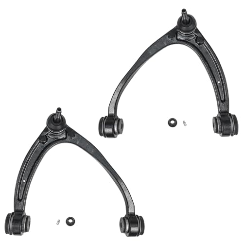 Image of Detroit Axle - 4pc Front Control Arm Kit for 2007-2013 Chevy Silverado 1500 GMC Sierra 1500, Suburban 1500, 2007-2014 Tahoe Yukon, Escalade ESV, 2 Upper Control Arms w /Ball Joint 2 Lower Ball Joints