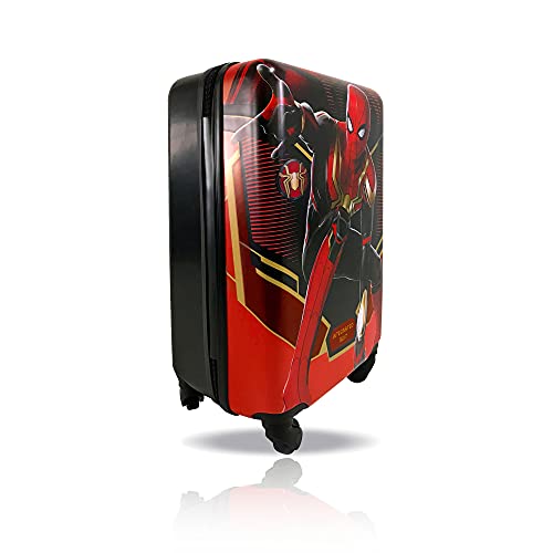 Fast Forward Spiderman No Way Home Hard-Sided Tween Spinner Luggage 20 Inches Carry-On Travel Trolley Rolling Suitcase For Kids #TOP3