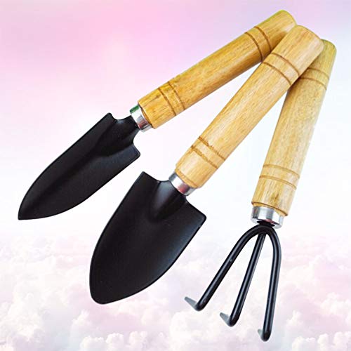 Conjunto de ferramentas de jardinagem NUOBESTY, 6 peças, pá de plantio, trilho de madeira, alça de j