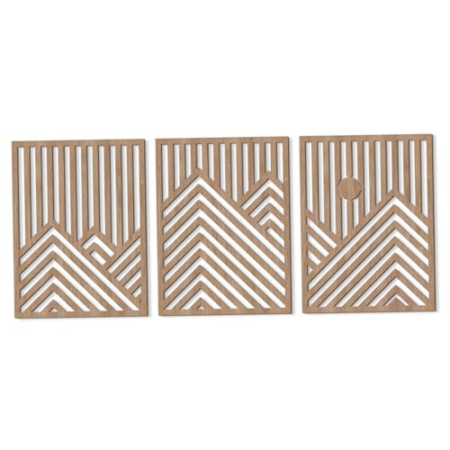 Décoration murale en bois géométrique bohème 30,5 x 40,6 cm