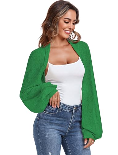Image of ZAFUL Women's Sheer Shrug Y2K Long Sleeve Cardigans 2026 Irregular Tie Front Bolera