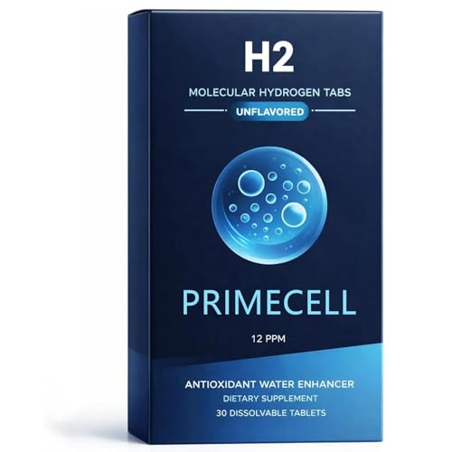 Ethris Primecell H2 Molecular Hydrogen Tablets- Effervescent H2 Tablets for Drinking WaterPortable Molecular Hydrogen Water Tabs - Dissolves in 1216 fl oz Water30 Count