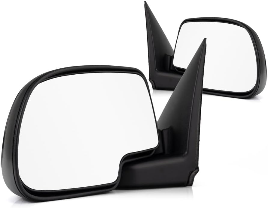 For Cadillac Escalade 2000-2006 Door Mirror Driver and Passenger Side | Pair | Power | Heated | w/Off Road Package | Gloss | 6-Wire | Replacement For 88986367, 88986366 | GM1320252, GM1321252