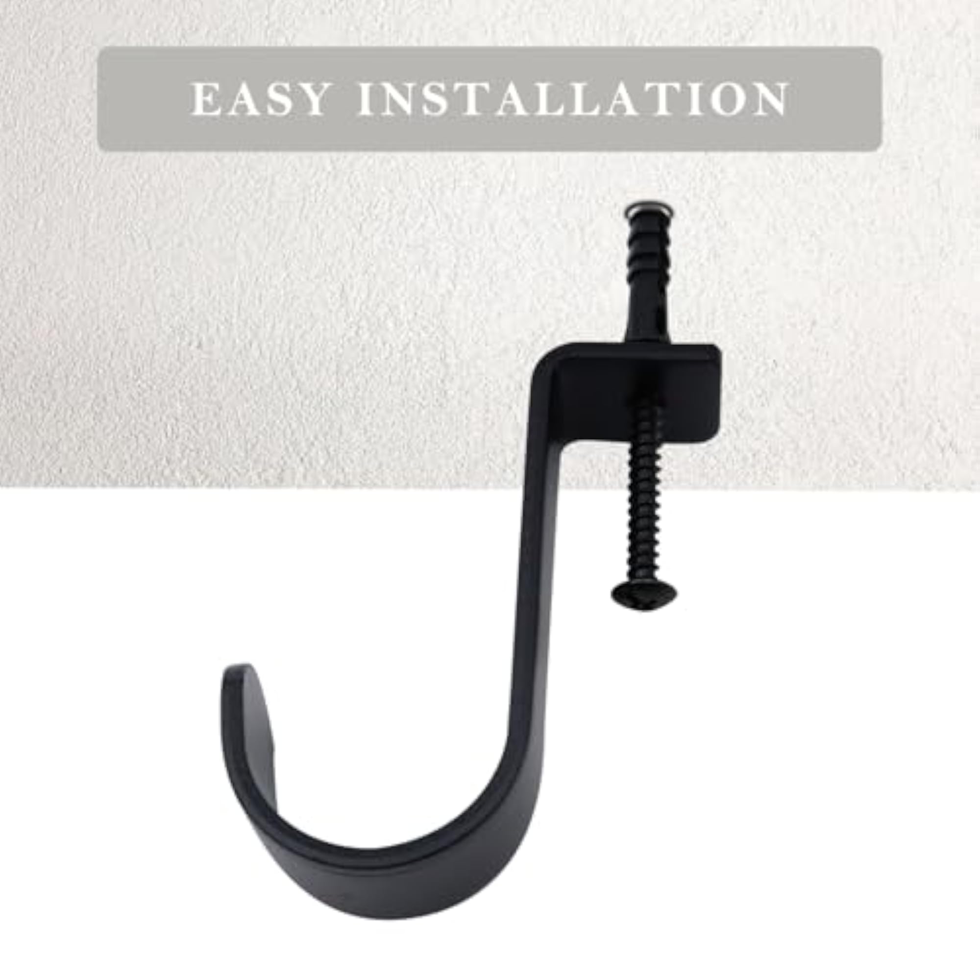 Ceiling Curtain Rod Bracket 3 Pack for Metal Rods