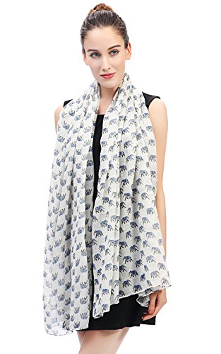 Lina & Lily Elephant Animal Print Women's Scarf Shawl Wrap Lightweight3