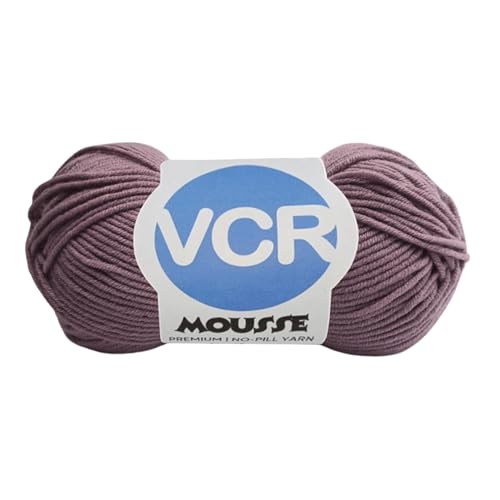 Image of VCR 4ply Dark Purpple Yarn, 100 Grams Hank, 190 Meters Length, Acrylic Ball for Crochet and Knitting, Soft Crosia Threads, Pack of 1 Yarn, Suitable for DIY Crafts