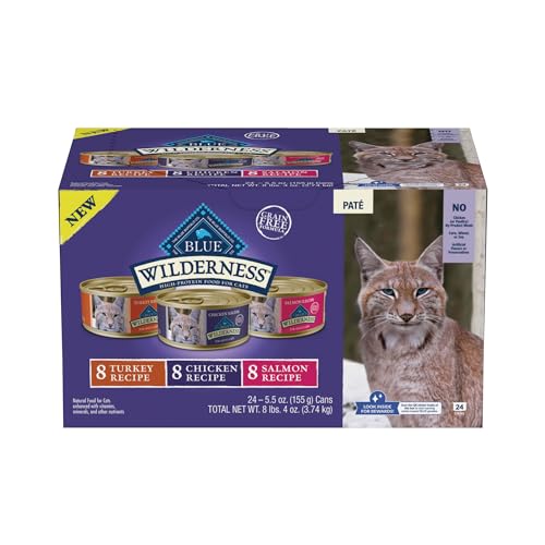 Blue Buffalo Wilderness Variety Pack Adult Paté Wet Cat Food, 5.5 oz, 24 ct - image 1