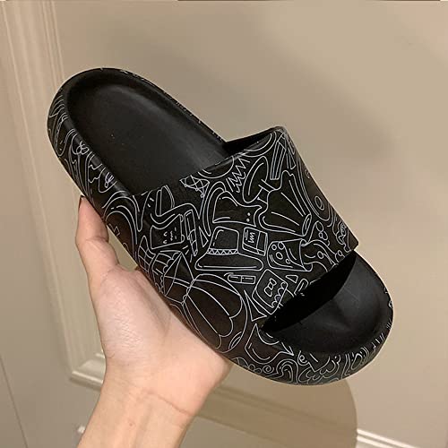 MOLERFOCloud Slides Shoes for Women Fashion Graffiti Antiskid Cloud Slides for Men and House Slippers4