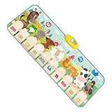 Musical Floor Matte für Kinder-Interaktive Klavierspiel-Spielmatte mit 10 Tasten & 9 Tierklängen,...